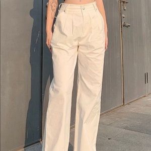 White Straight Leg Pants